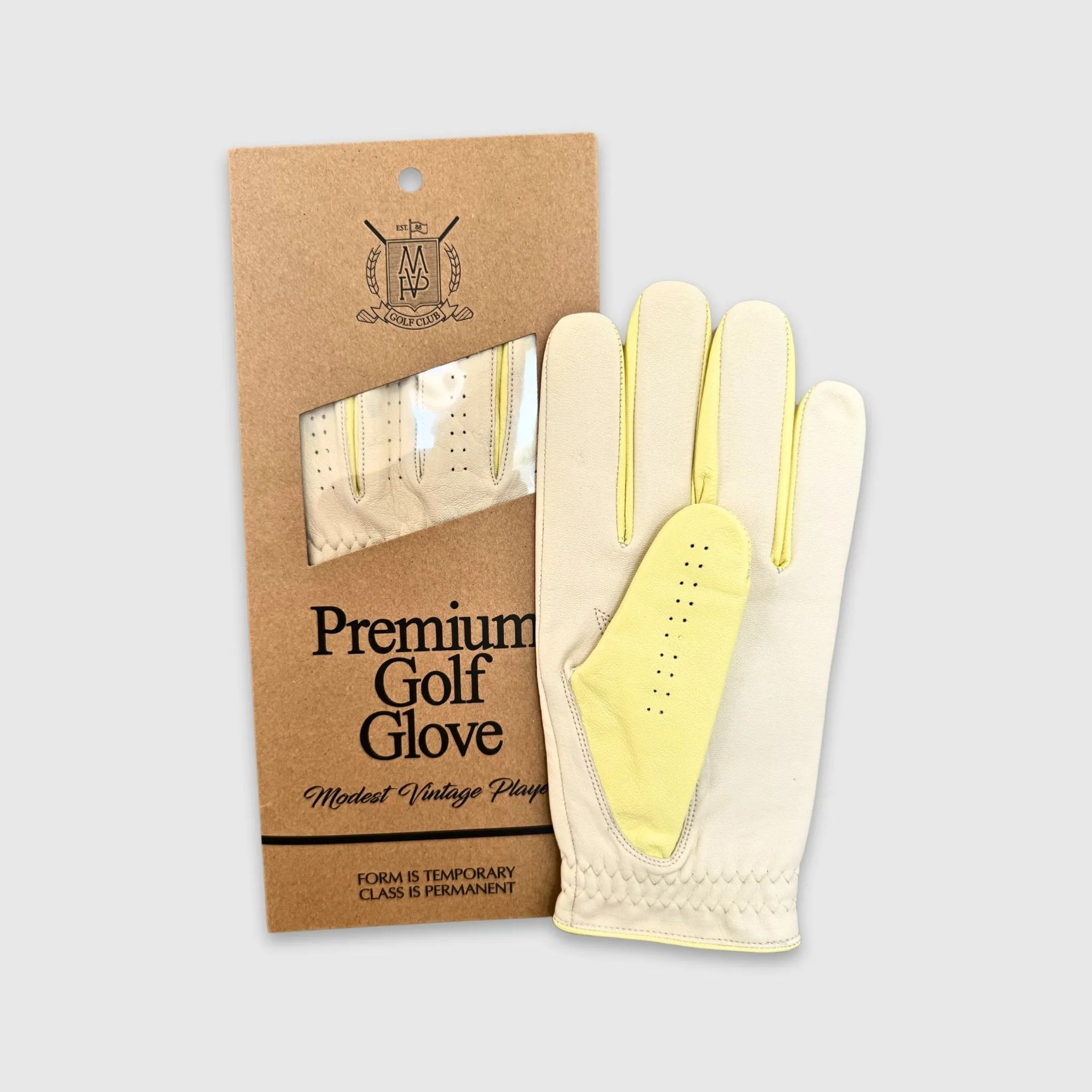 PRO Pastel Cabretta Leather Golf Gloves - Blue & Yellow (2 Pack)