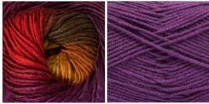PURPLE   ORCHID (100% Acrylic) - Embossed Phoenix Scarf KIT