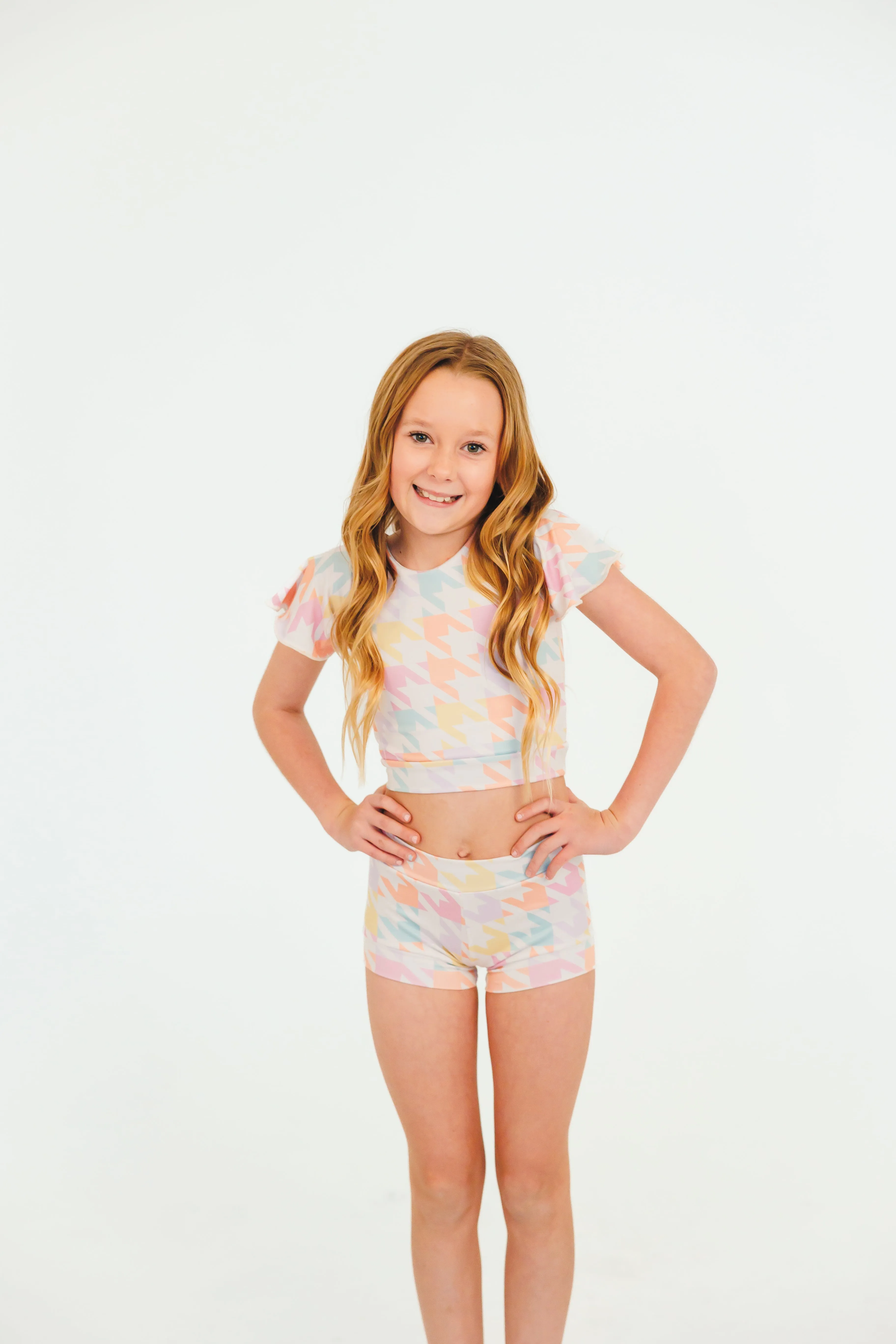 Rainbow Houndstooth Dance Set