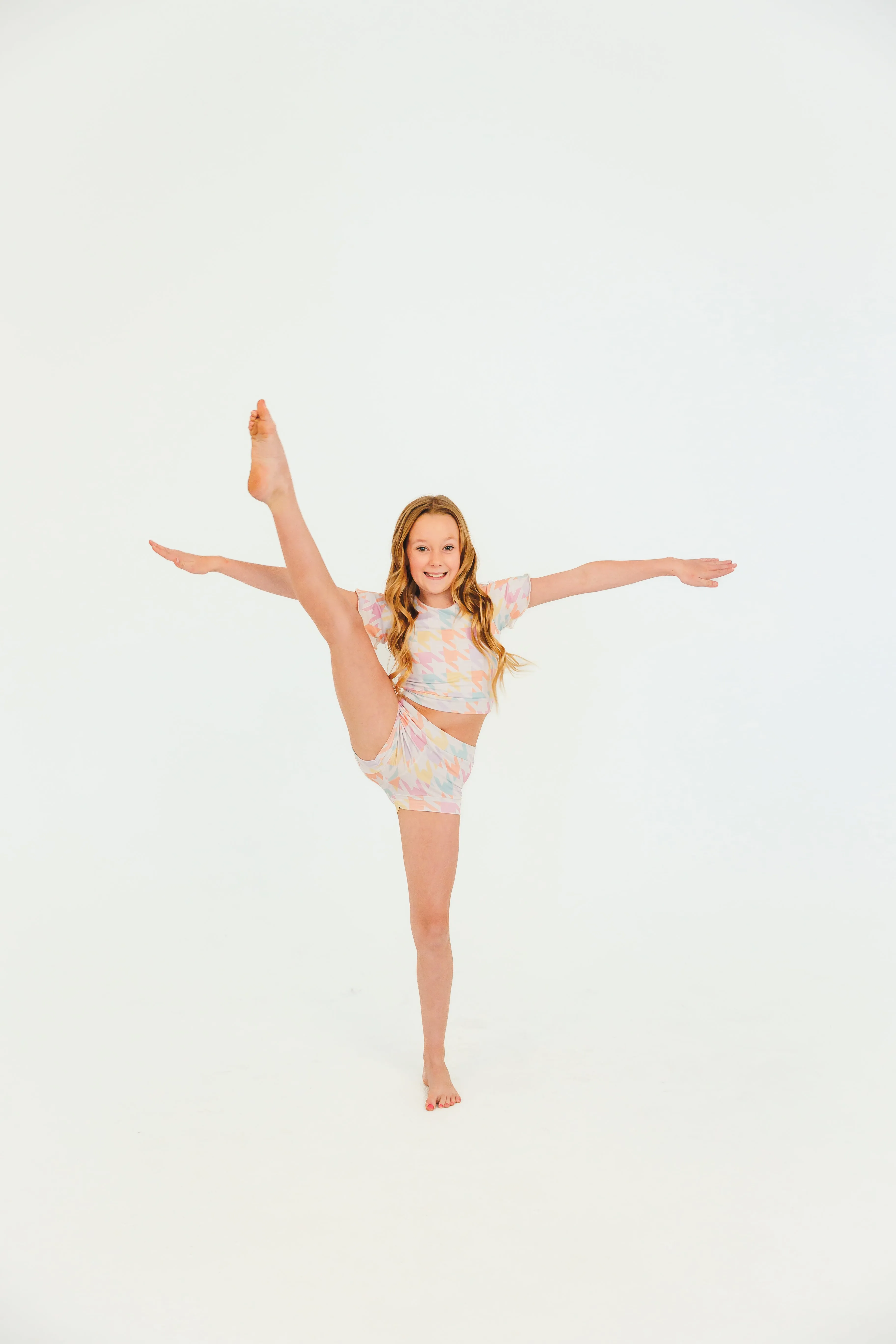 Rainbow Houndstooth Dance Set