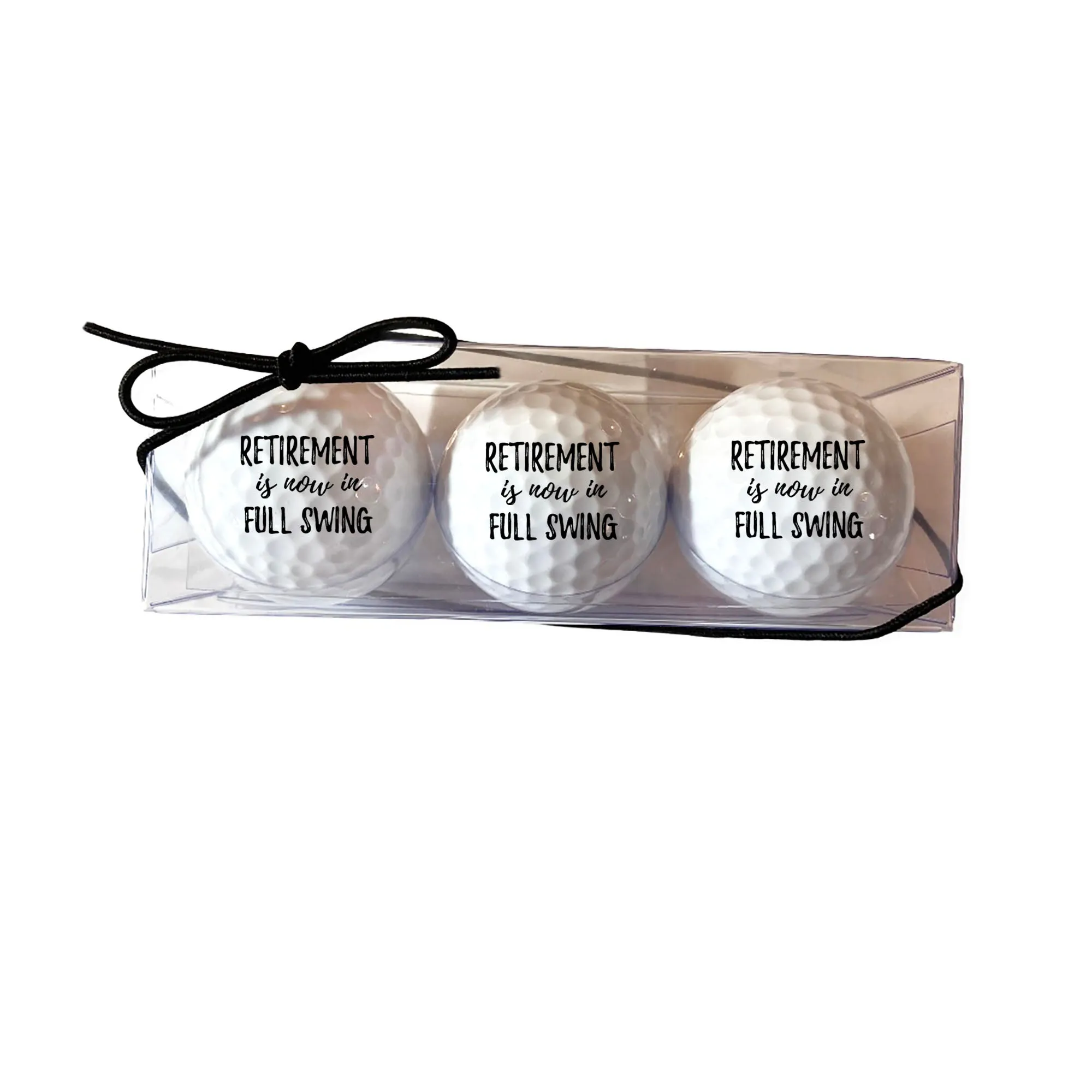 Retirement is now in FULL SWING- set of 3 golf balls