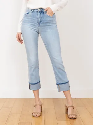 RISEN Light High Rise Ankle Straight Cuffed