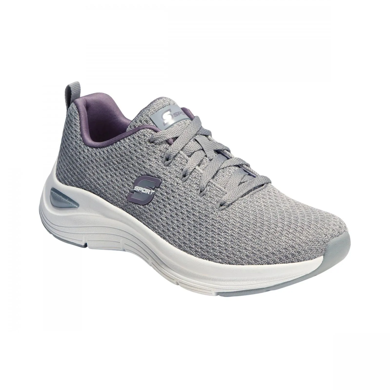 S Sport By Skechers Women's Kamaryn Lace Up Low Top Performance Sneakers Gray 8M