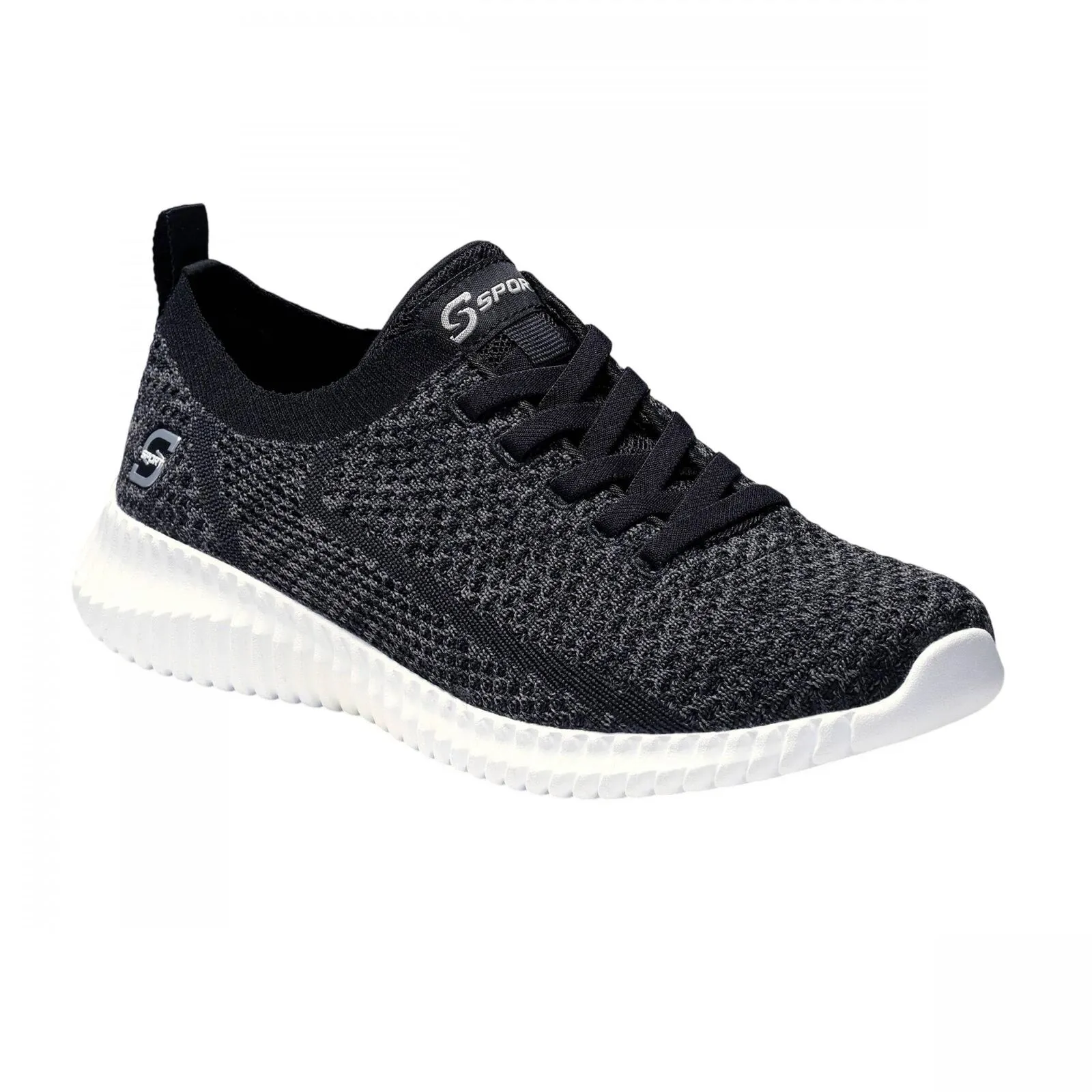 S Sport By Skechers Womens Resse Performance Low Top Sneakers 86518901 Black 11M