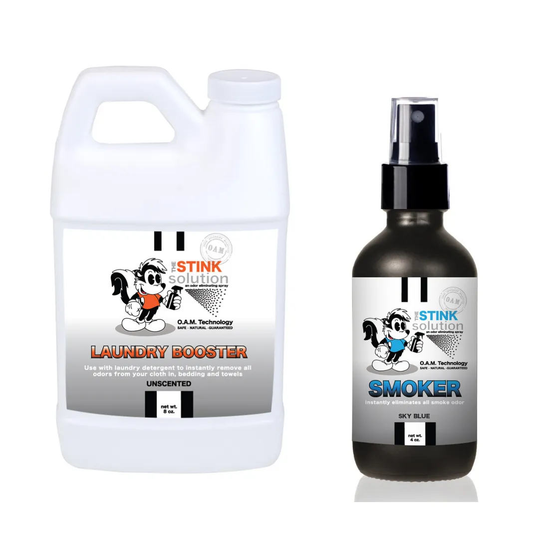 Sample Bundle - 1 Unscented Mini Laundry Booster   1 Smoke Odor Eliminator 4 oz