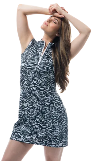 Sansoleil  Sleeveless Dress On Safari Black SPF 50