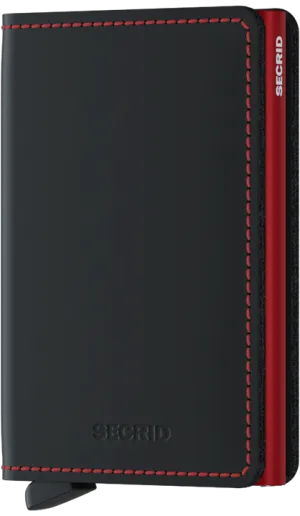 Secrid Slim Wallet - Matte Black-Red
