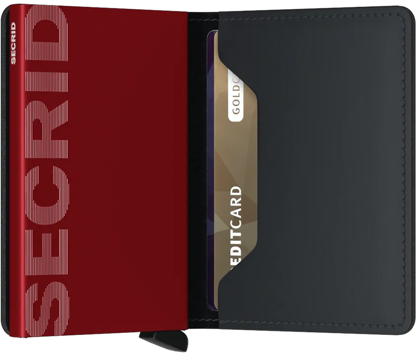Secrid Slim Wallet - Matte Black-Red