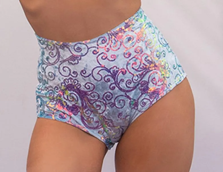 Sequin Velvet Short - Cosmic Baby Blue -