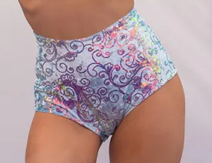 Sequin Velvet Short - Cosmic Baby Blue -
