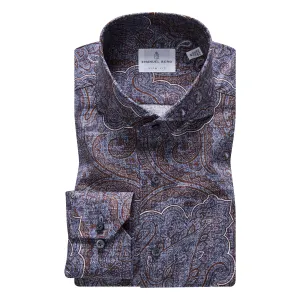 SF18197 Oversized Paisley Print Sport Shirt