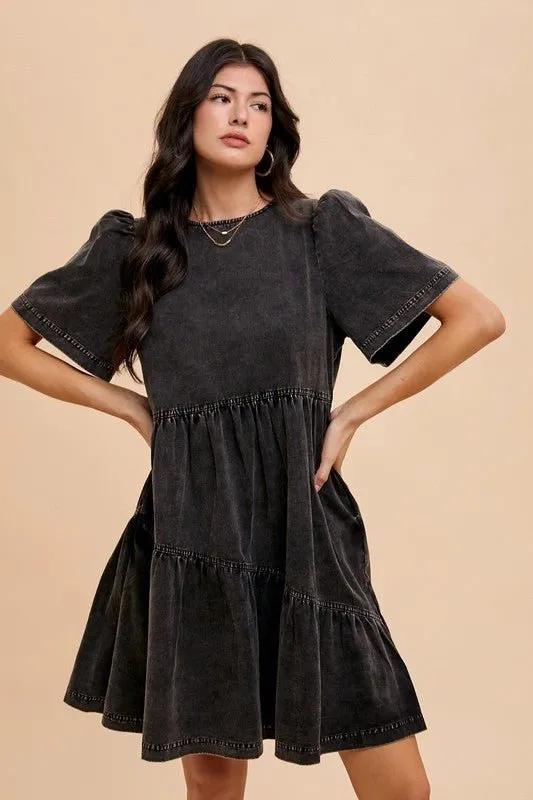 Short Sleeve Denim Dress