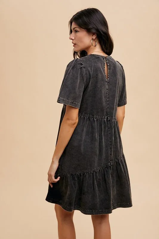 Short Sleeve Denim Dress