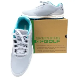 Skechers GO GOLF Spikeless TPU Outsole Golf Shoe Gray Aqua  Blue Women's 8