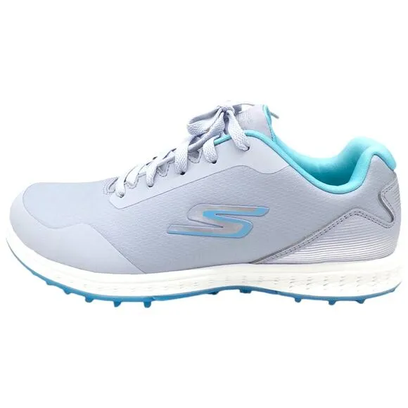 Skechers GO GOLF Spikeless TPU Outsole Golf Shoe Gray Aqua  Blue Women's 8