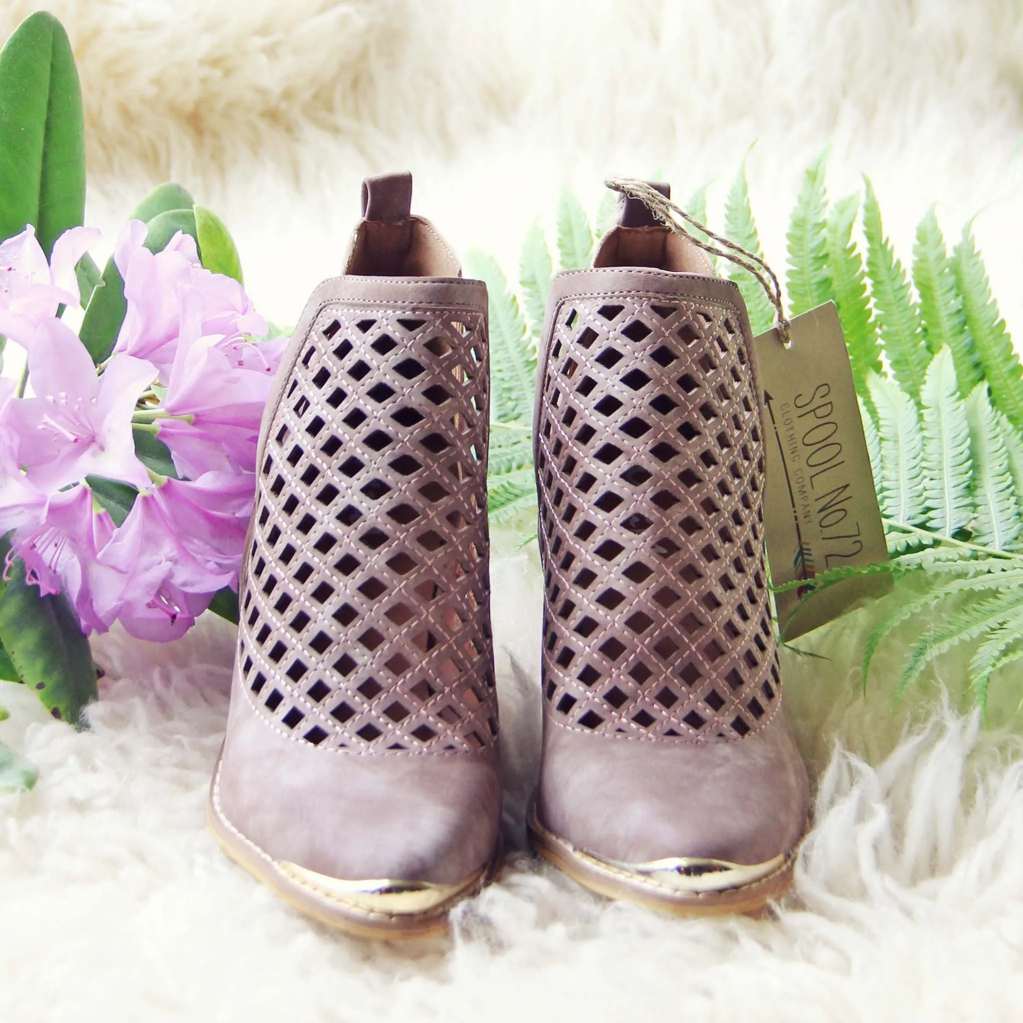 Smoke Lavender Booties