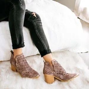 Smoke Lavender Booties
