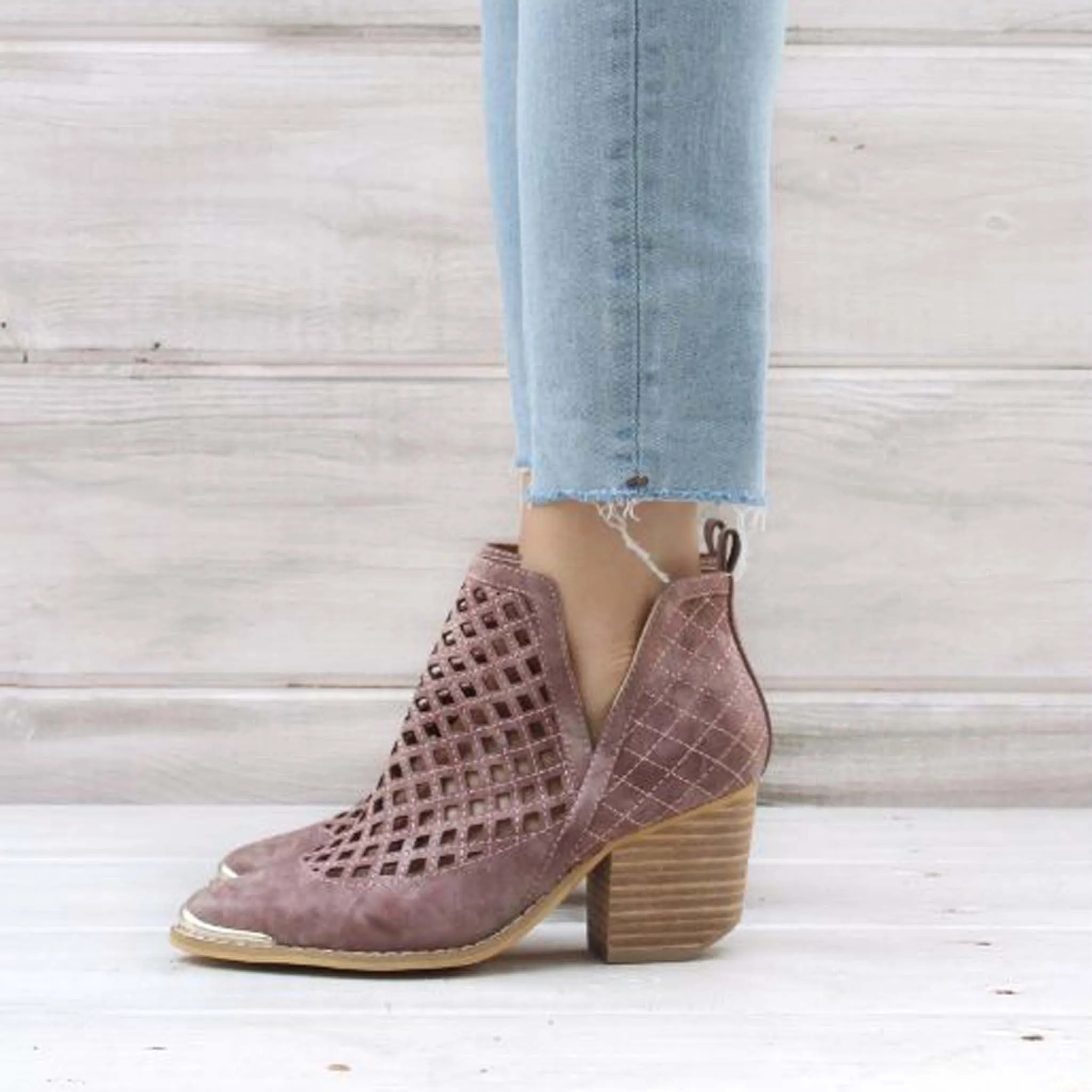 Smoke Lavender Booties