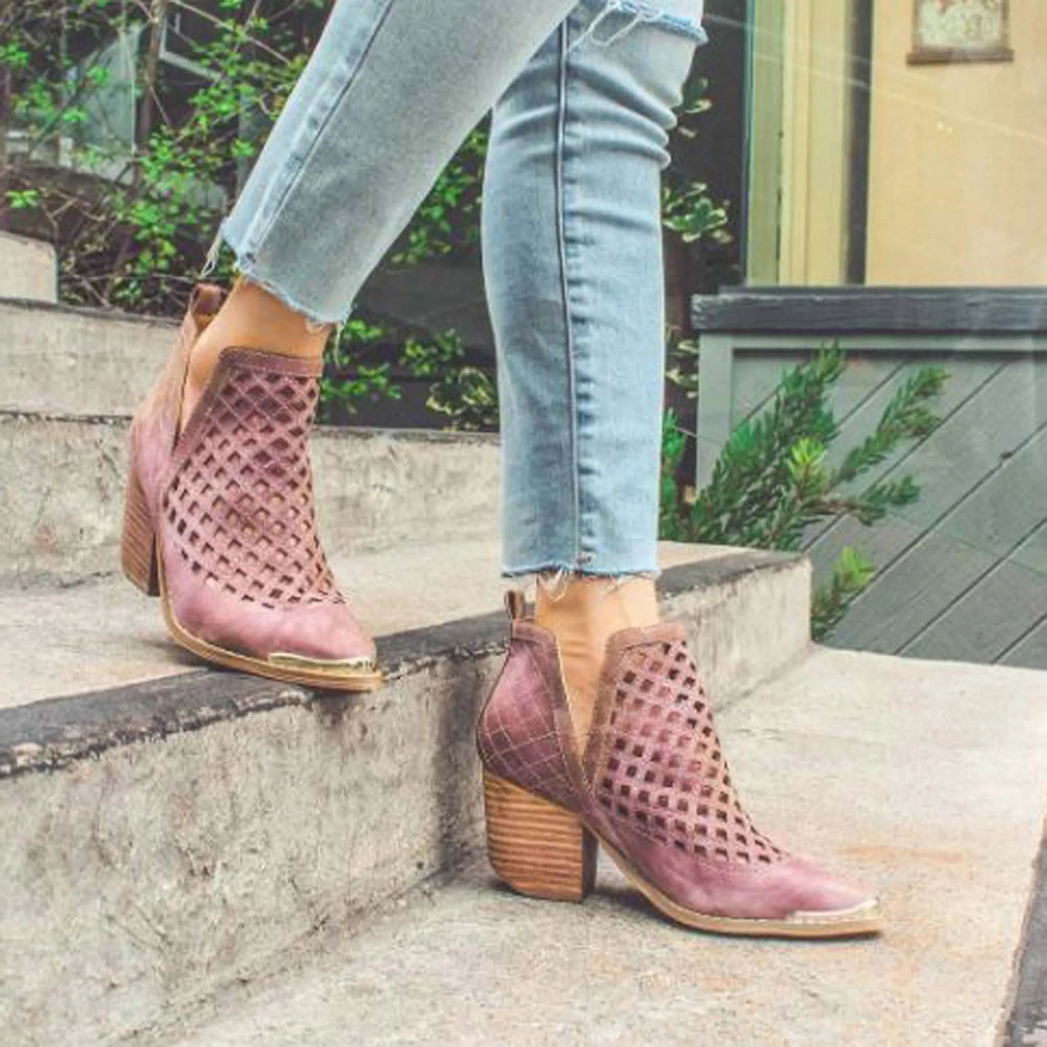 Smoke Lavender Booties