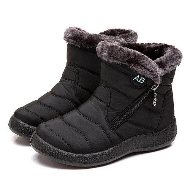 Snow Boots  Non-slip Women Winter Boots Fur Warm waterproof Ankle Boots