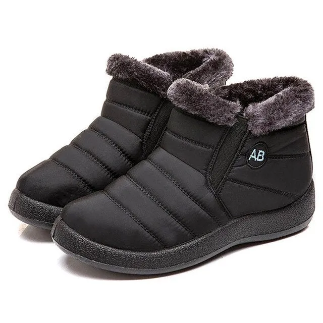 Snow Boots  Non-slip Women Winter Boots Fur Warm waterproof Ankle Boots