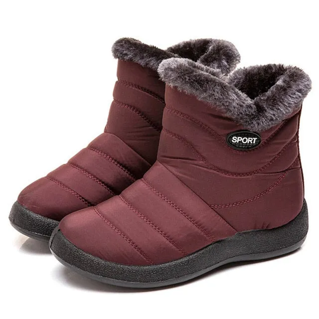 Snow Boots  Non-slip Women Winter Boots Fur Warm waterproof Ankle Boots