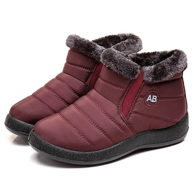 Snow Boots  Non-slip Women Winter Boots Fur Warm waterproof Ankle Boots