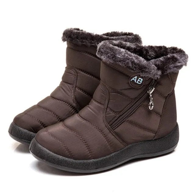 Snow Boots  Non-slip Women Winter Boots Fur Warm waterproof Ankle Boots