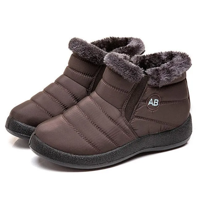 Snow Boots  Non-slip Women Winter Boots Fur Warm waterproof Ankle Boots