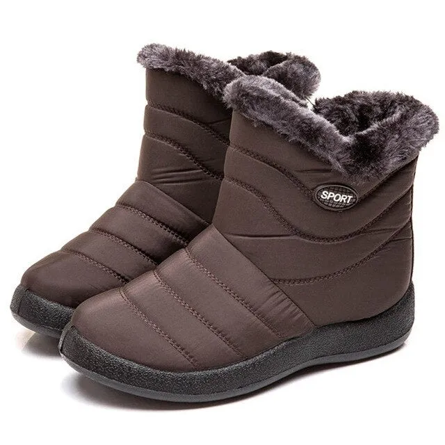 Snow Boots  Non-slip Women Winter Boots Fur Warm waterproof Ankle Boots