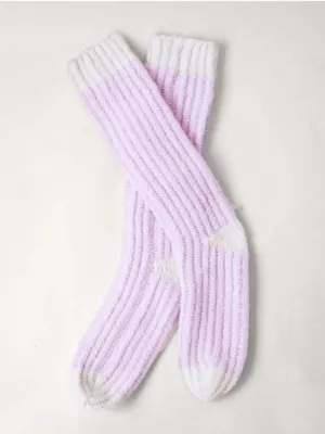 Snow Bunny Slipper Sock - Fawn/Lilac