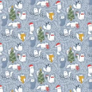 Snow Much Fun!, Fluffy Kitties in Multi - fat quarter