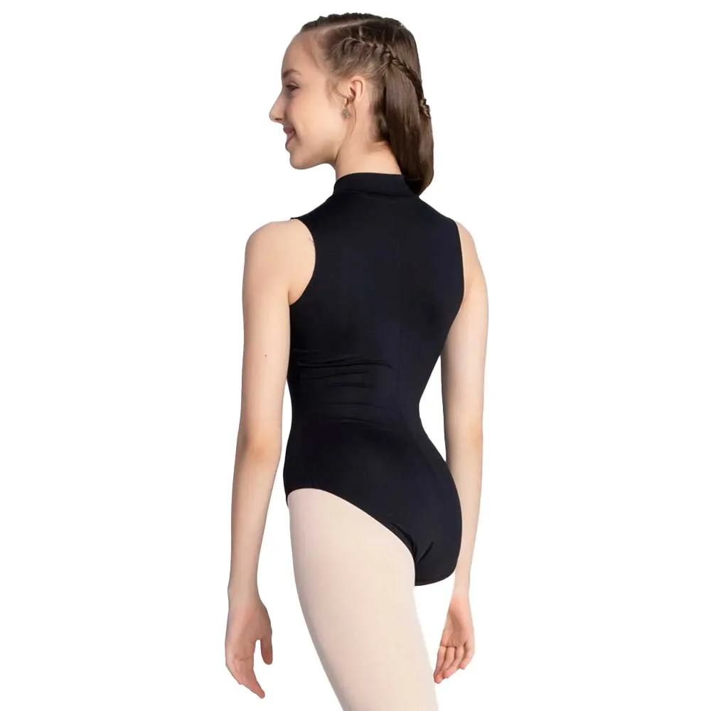 So Danca SL172 Mockneck Zip Front Leotard - Girls