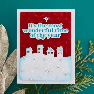 Spellbinders Wonderful Winter Sentiments Glimmer Hot Foil Plate & Die Set