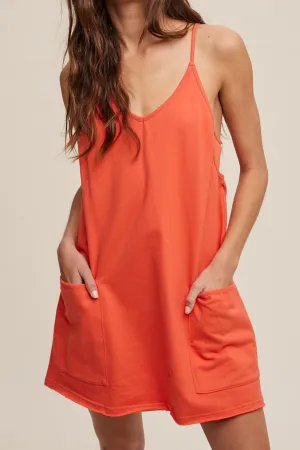 Sport Mini Dress in Blood Orange