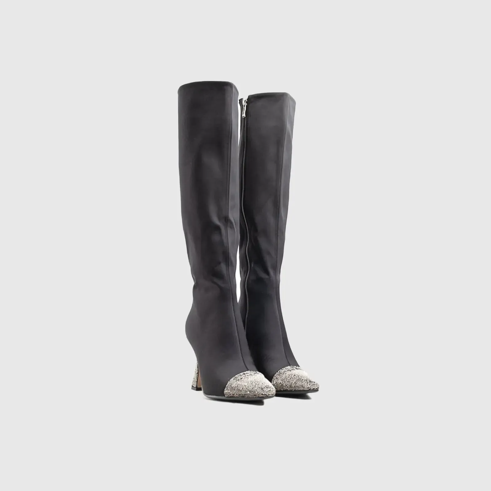 Statement High Heel Long Boot Black Car_038