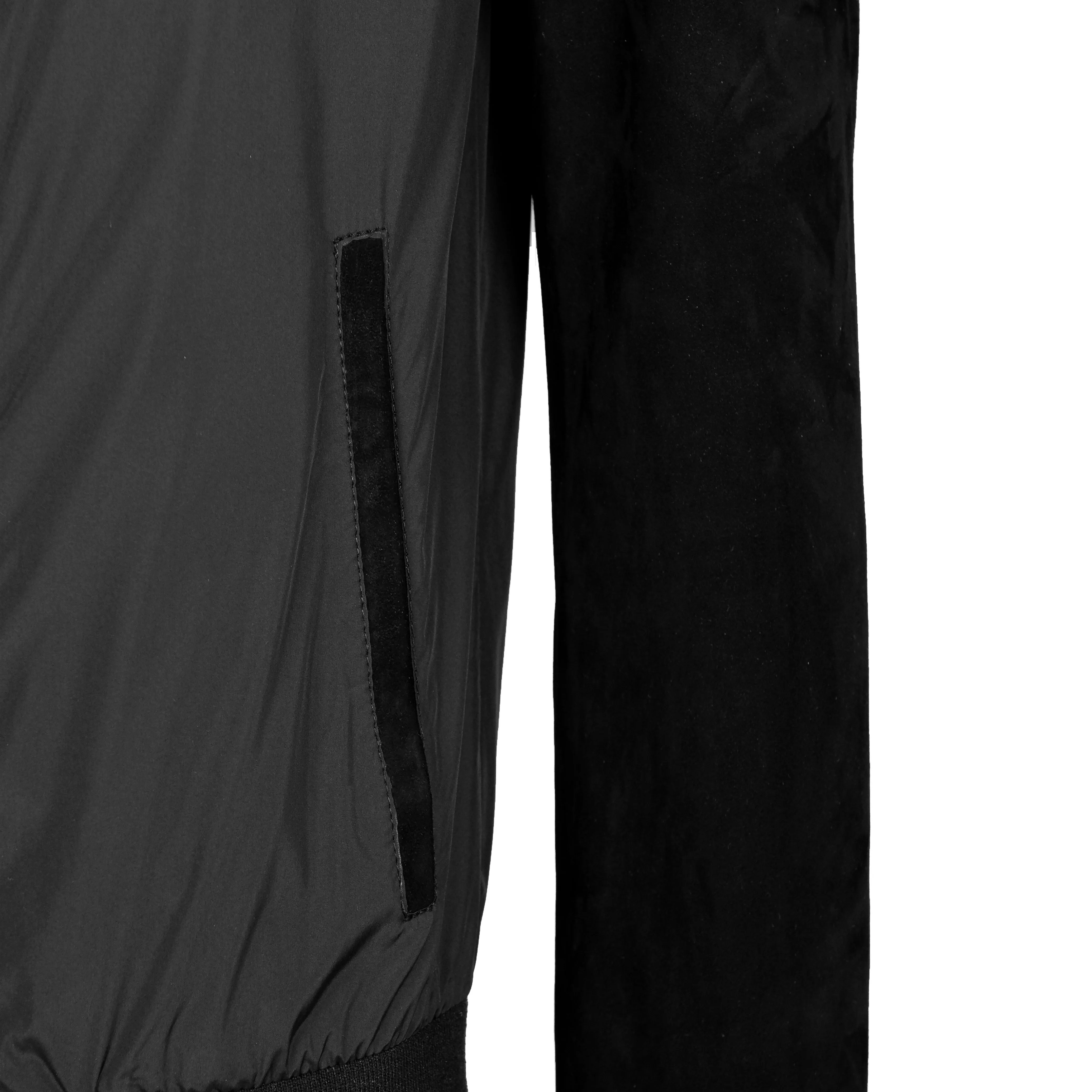 Suede & Fabric Zip Up Jacket