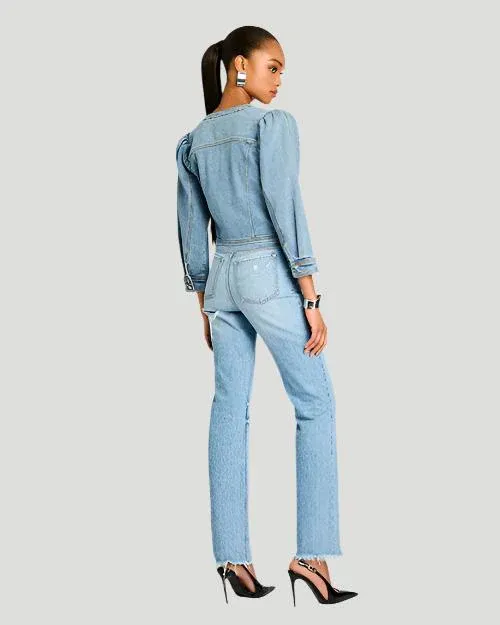 TASHA DENIM JACKET IN TANGIER