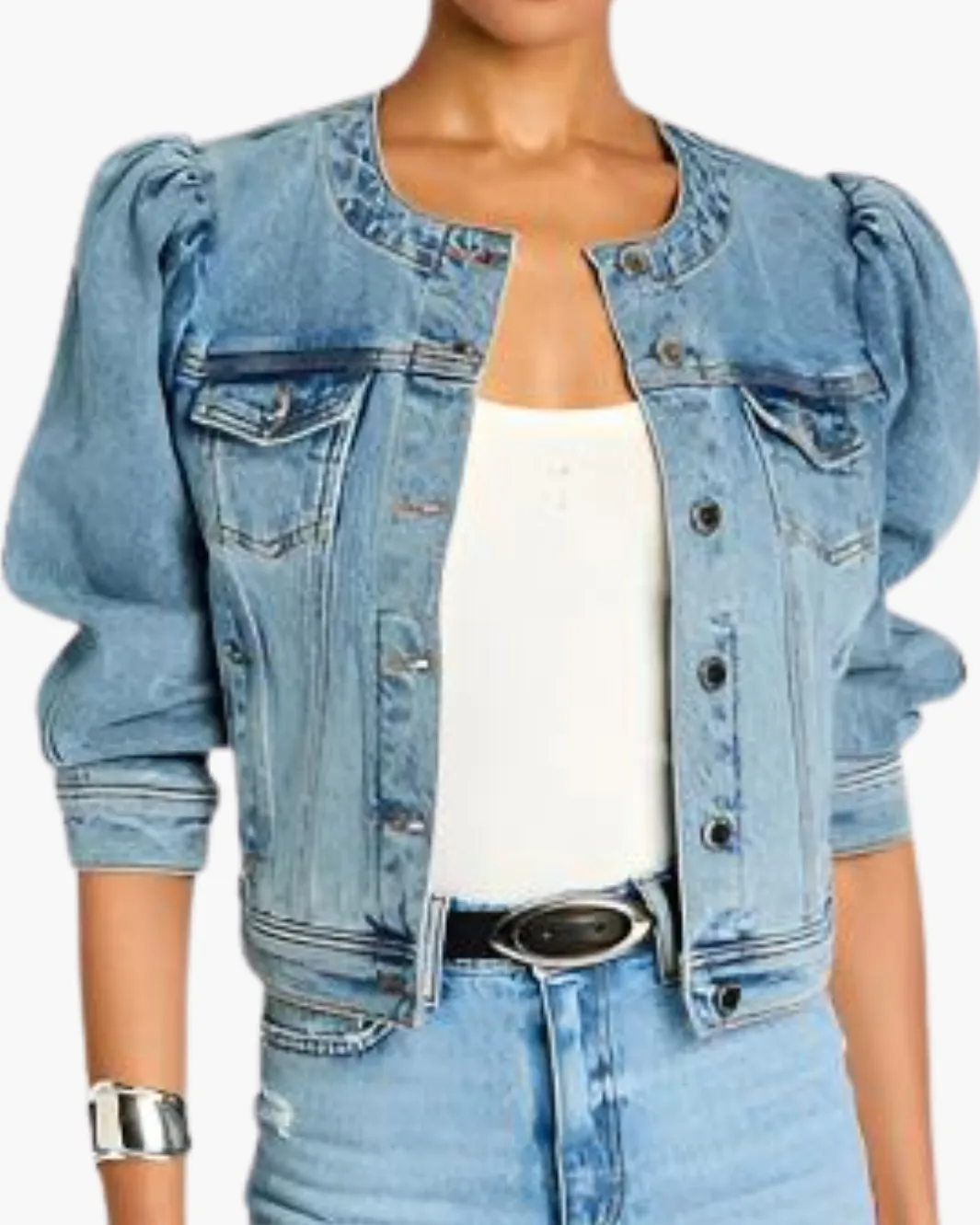 TASHA DENIM JACKET IN TANGIER