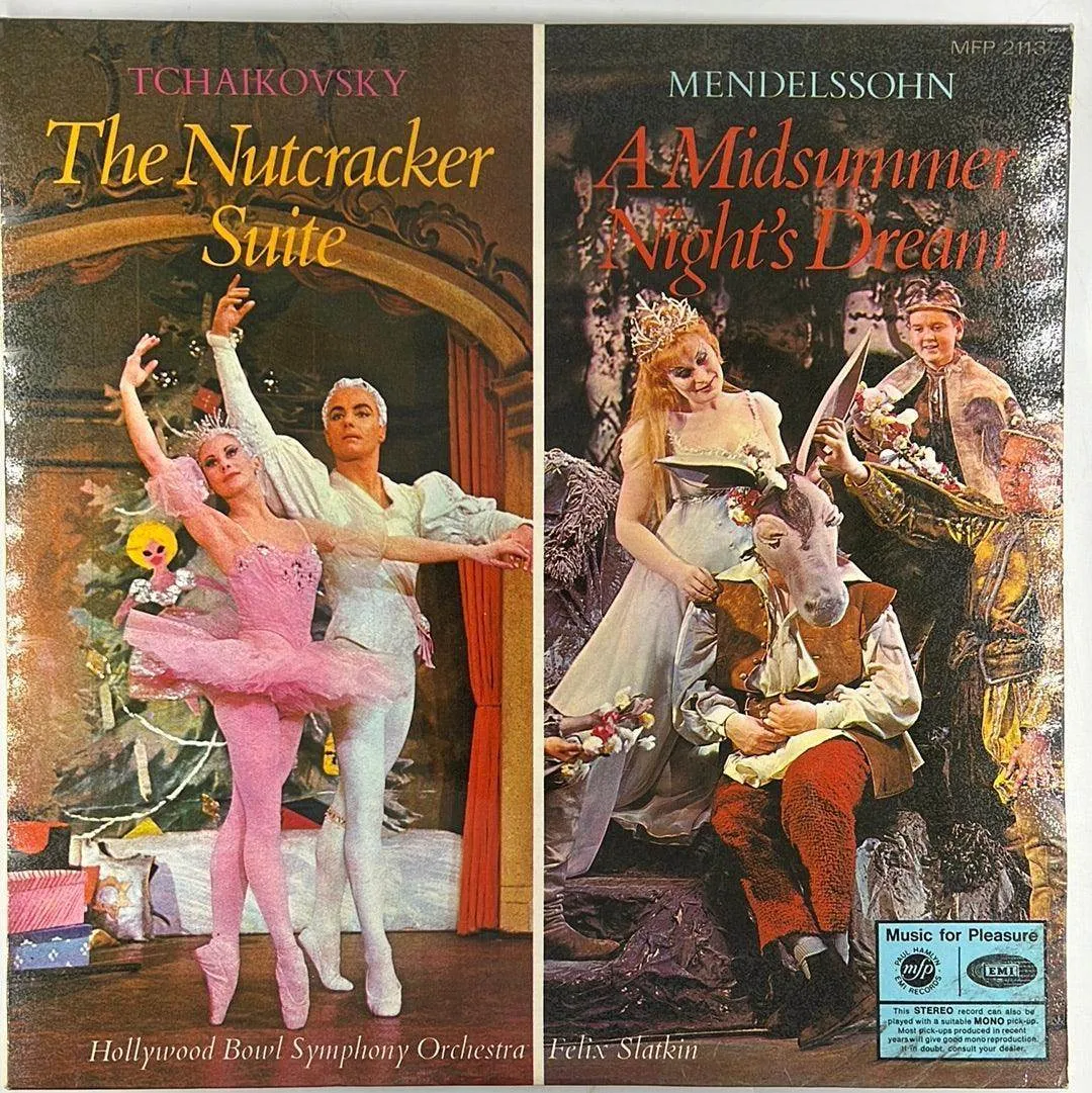 Tchaikovsky / Mendelssohn - Hollywood Bowl Symphony Orchestra, Felix Slatkin: The Nutcracker Suite / A Midsummer Night's Dream [PREOWNED VINYL] VG /M-
