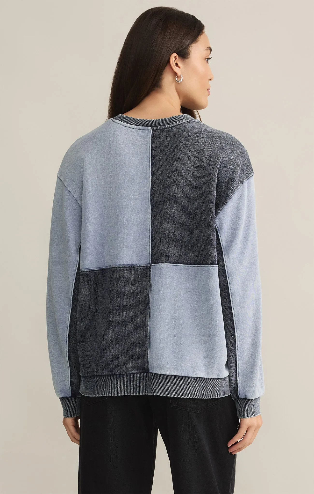 The Fair   Square Denim Sweatshirt
