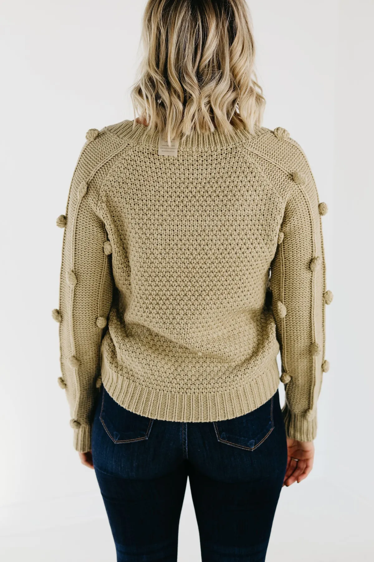 The Jaelyn Pom Sleeve Sweater - FINAL SALE