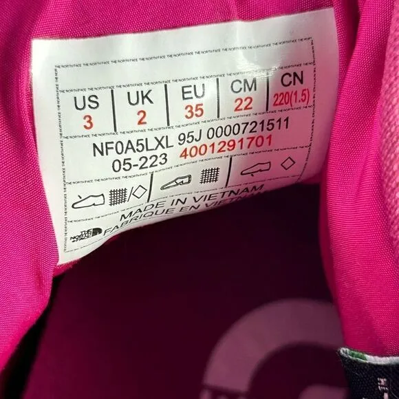THE NORTH FACE Youth THERMOBALL TRACTION BOOTIES US 3 Kid's Pink Puffer Boot