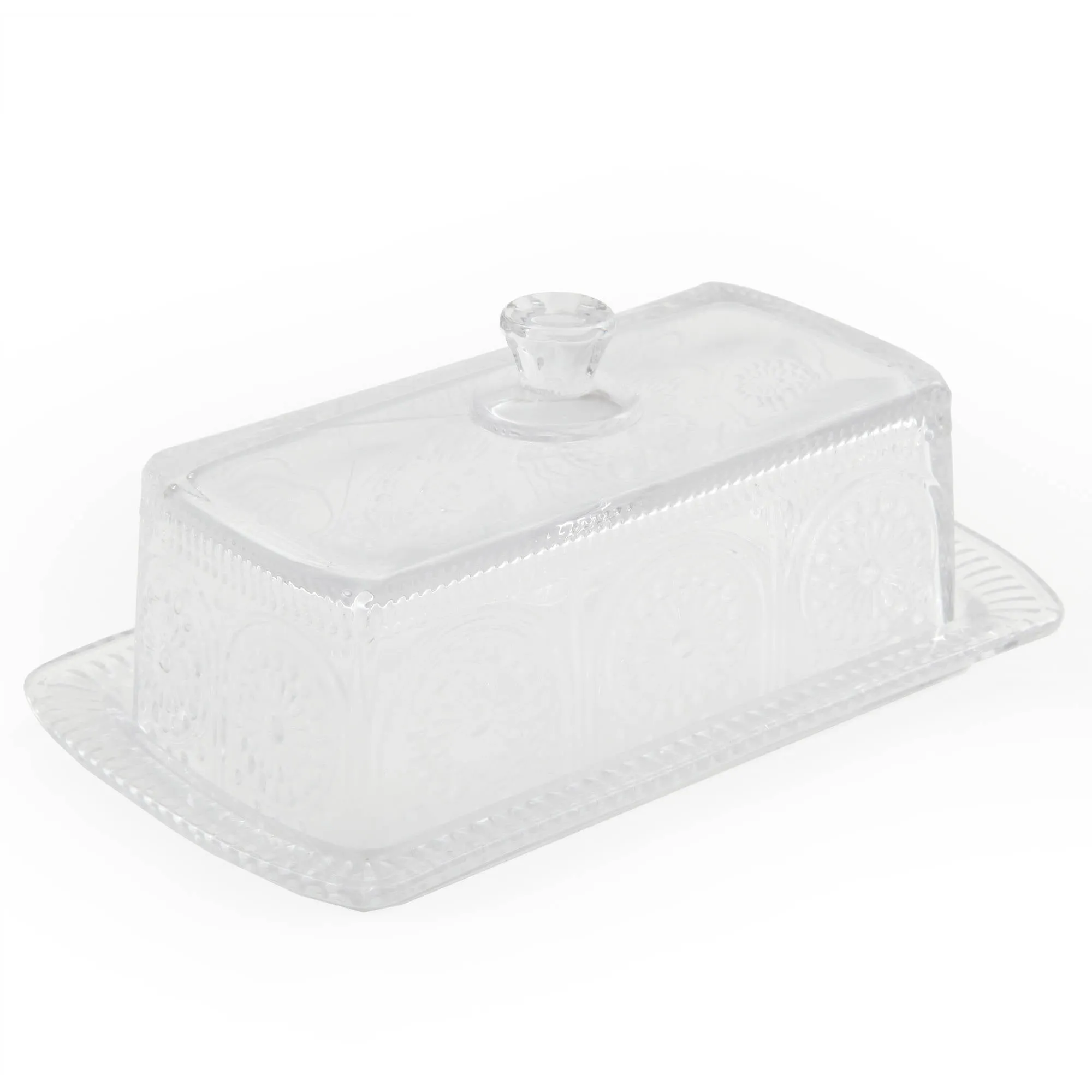 The Pioneer Woman Adeline Glass Butter Dish with Salt and Pepper Shaker Set