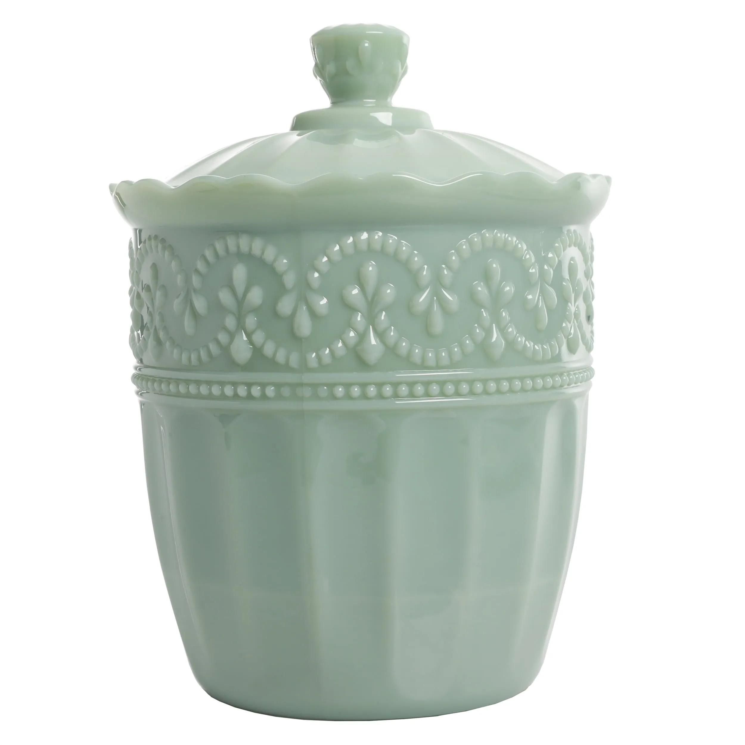 The Pioneer Woman Timeless Beauty 9.8-inch Jade Glass Cookie Jar