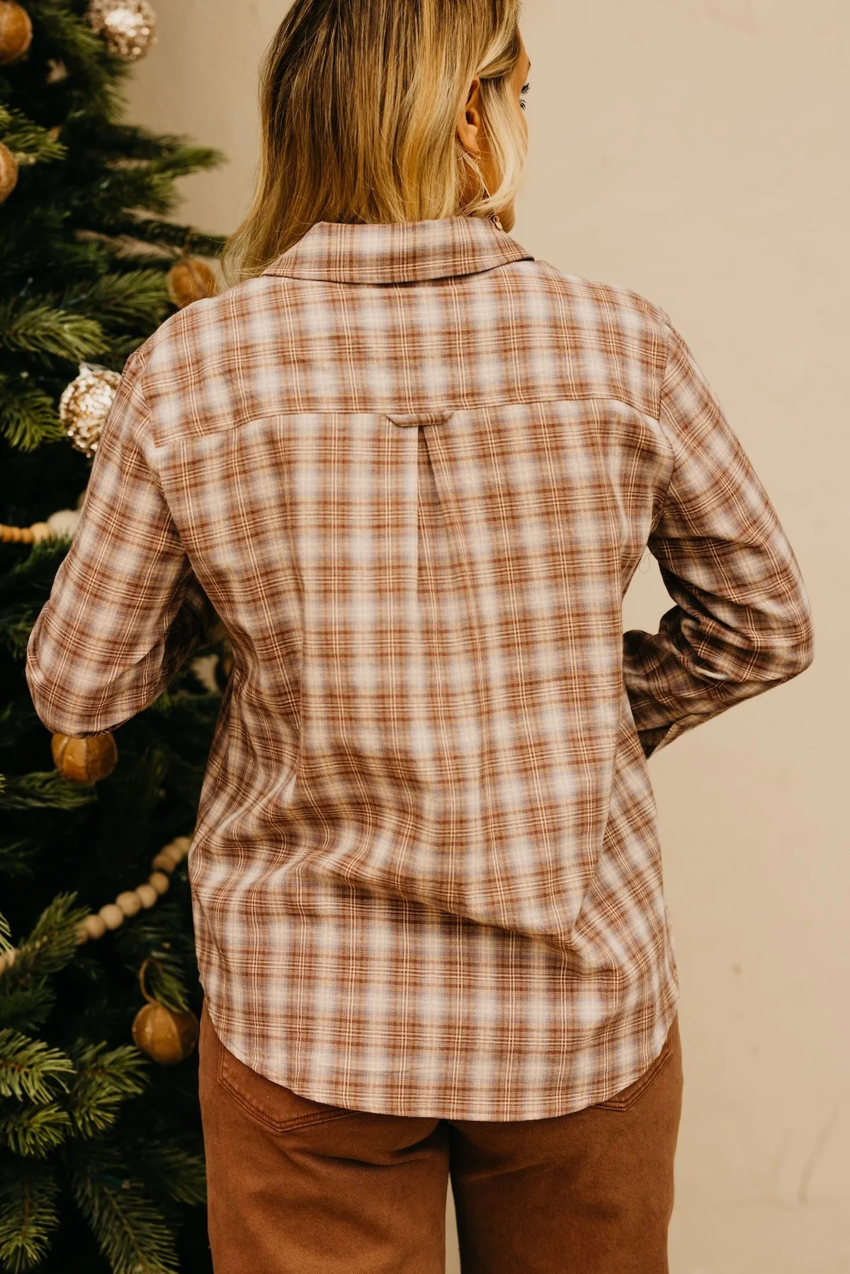 The Ripley Plaid Button Down Shirt - Latte