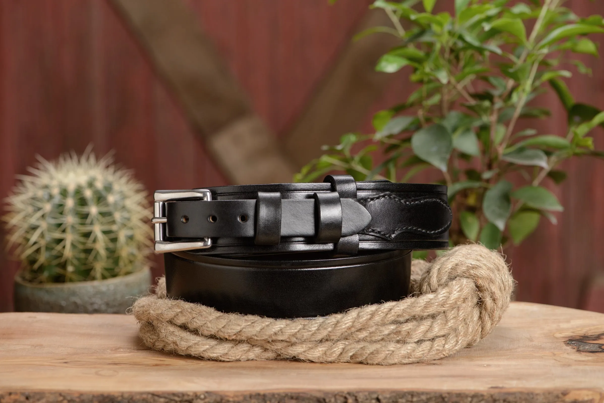 The Winchester: Black Creased Accent Ranger 1.75" Extra Wide