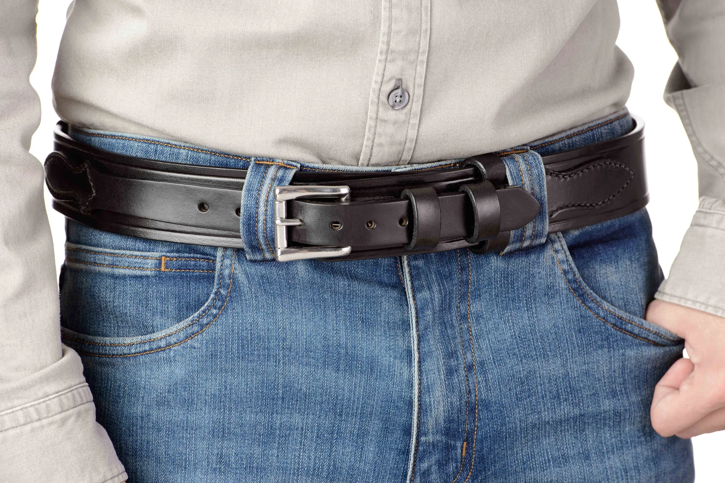 The Winchester: Black Creased Accent Ranger 1.75" Extra Wide