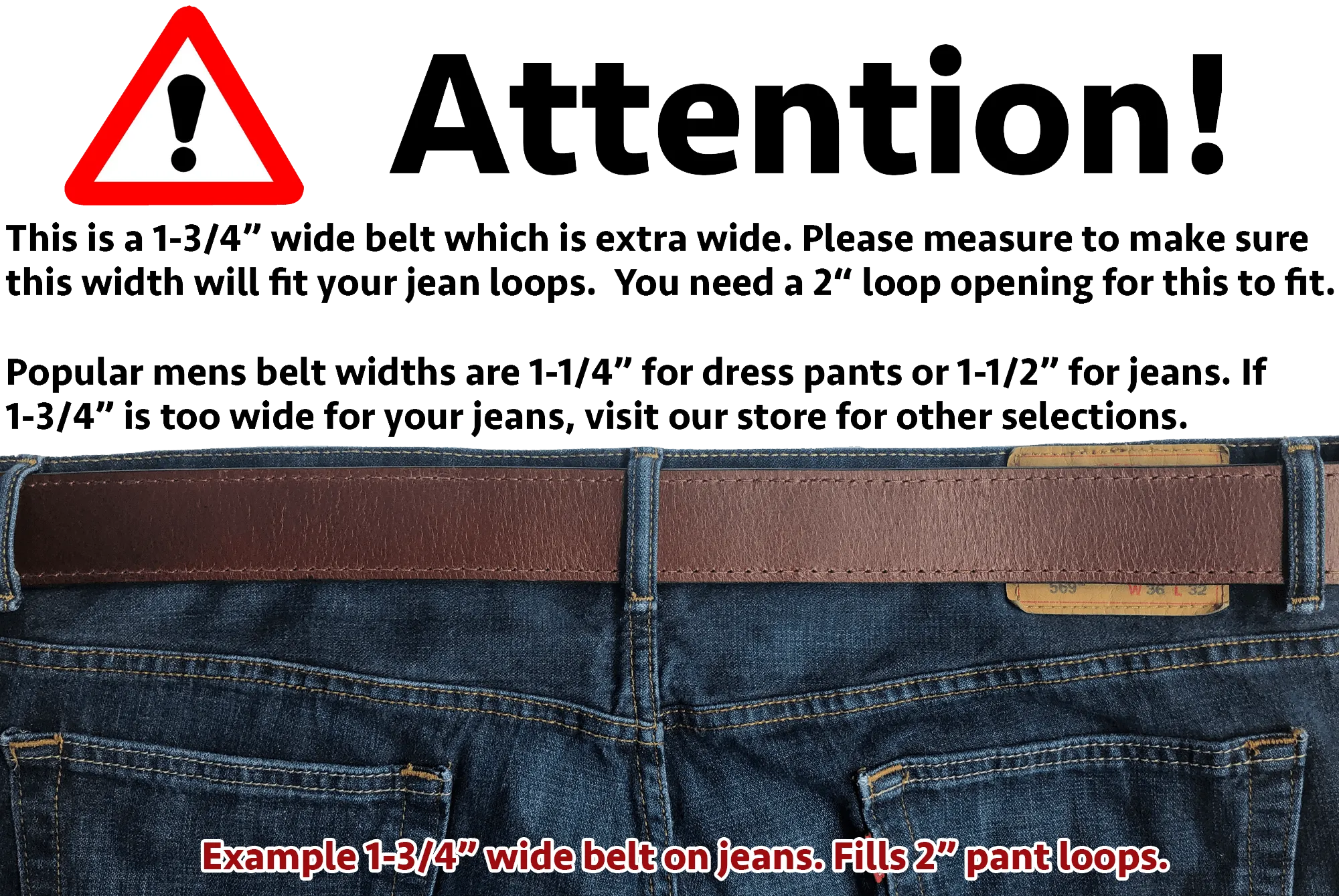 The Winchester: Black Creased Accent Ranger 1.75" Extra Wide