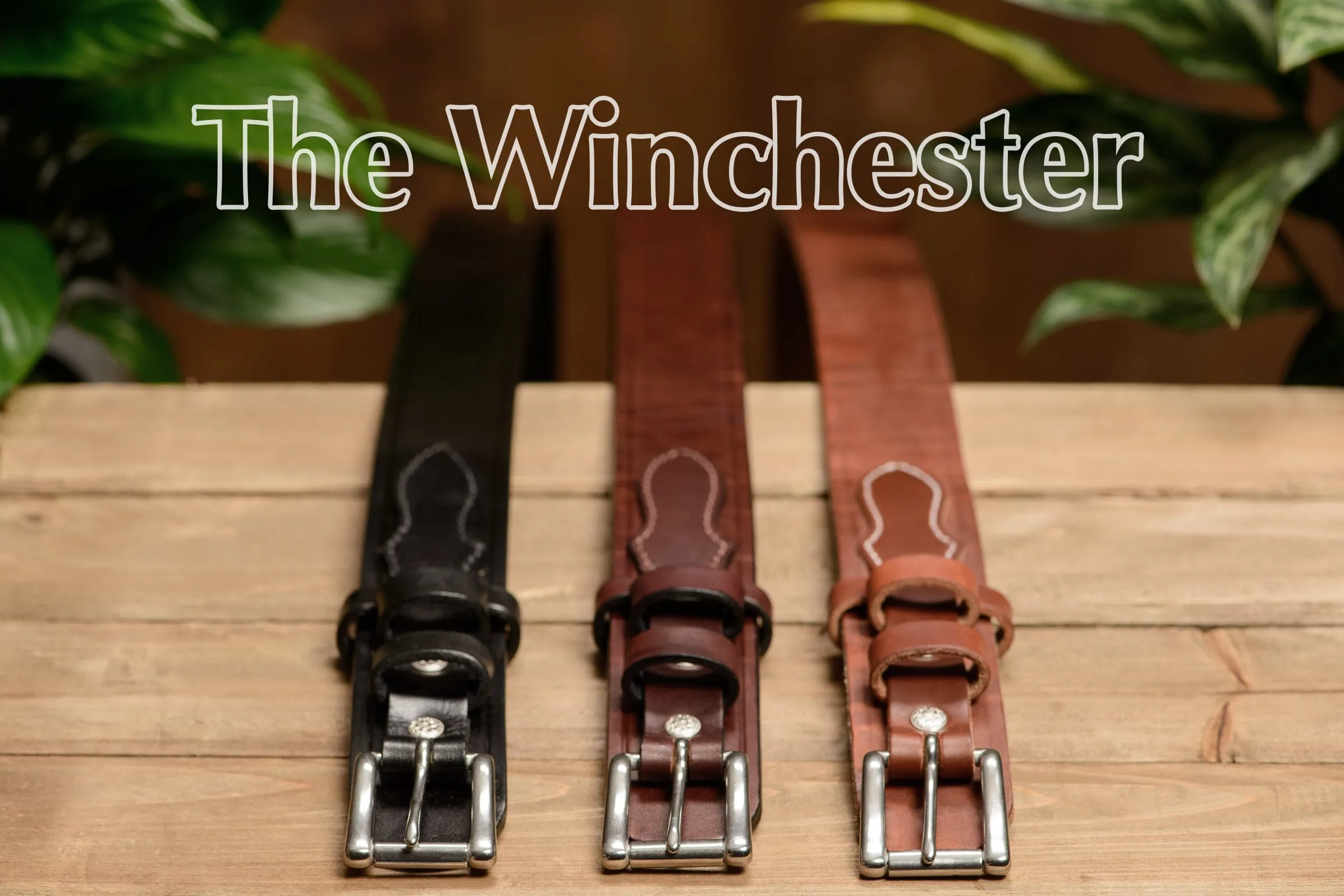The Winchester: Black Creased Accent Ranger 1.75" Extra Wide